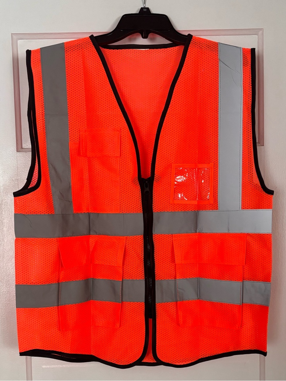 High-Visibility Safety Vest - Orange Reflective Work Vest